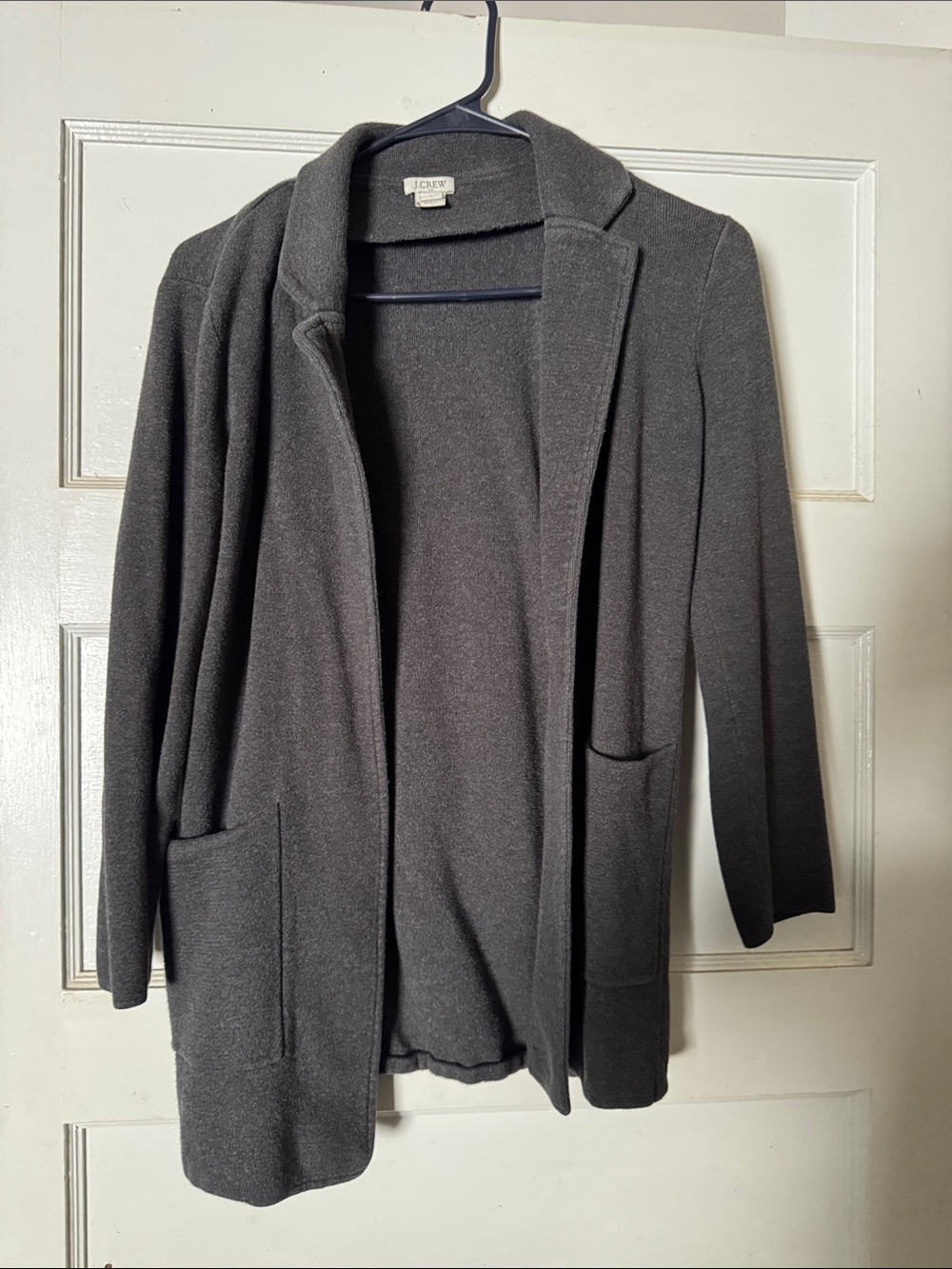 J. Crew small Charcoal grey sweater blazer